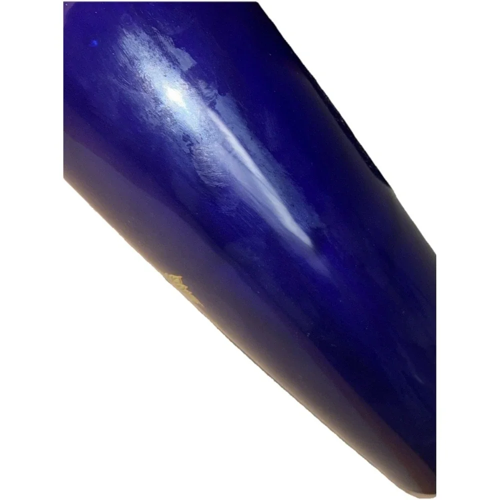 Vintage  Vase Cobalt‎ Blue Pheasant Kutani Style 9.5